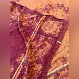 Williams Sonoma 70” by 108” Thanksgiving Linen Tablecloth